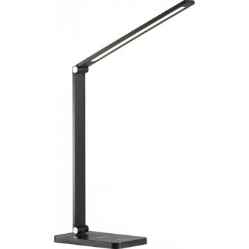 Candeeiro de secretária LED regulável com carregamento sem fios QI NOBLITE Q LED/7W/230V 3000/4000/6500K preto