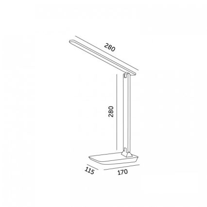 Candeeiro de secretária LED regulável NOBLITE N LED/7W/230V 3000/4000/6500K rosa