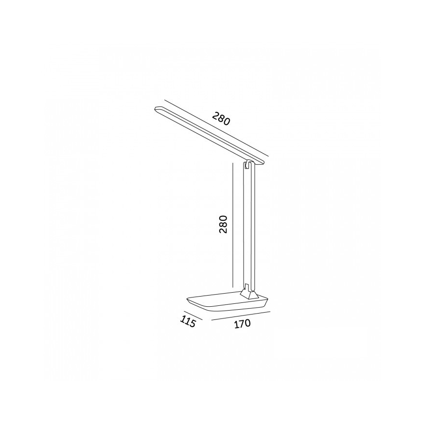 Candeeiro de secretária LED regulável NOBLITE N LED/7W/230V 3000/4000/6500K rosa