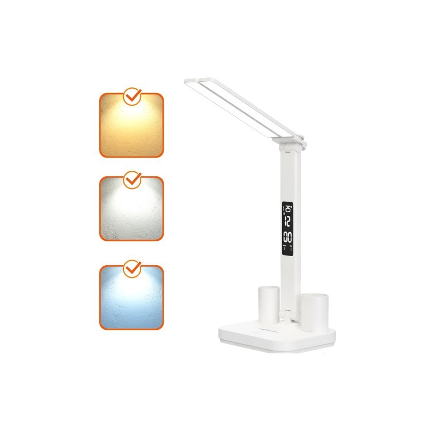 Lâmpada de Mesa Recarregável LED Dimerizável NOBLITE P LED/5W/5V 3000/4000/6000K 2200 mAh branca