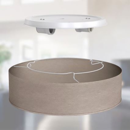 Candeeiro de tecto 2xE27/40W/230V Ø 38 cm bege