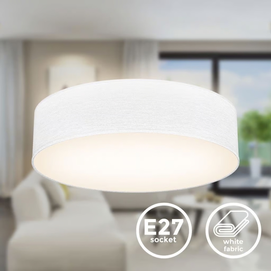 Candeeiro de tecto 2xE27/40W/230V Ø 38 cm branco