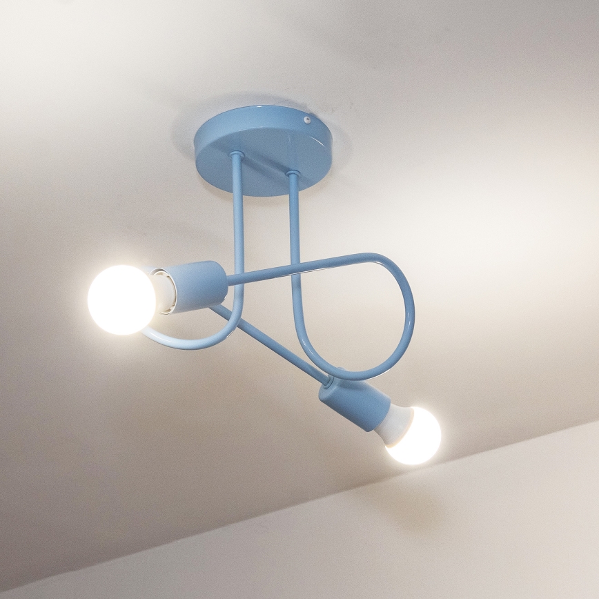 Candeeiro de tecto aparente OXFORD 2xE27/15W/230V, azul