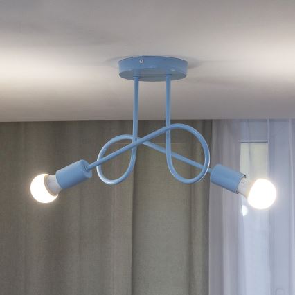 Candeeiro de tecto aparente OXFORD 2xE27/15W/230V, azul