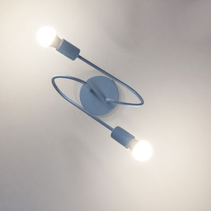 Candeeiro de tecto aparente OXFORD 2xE27/15W/230V, azul