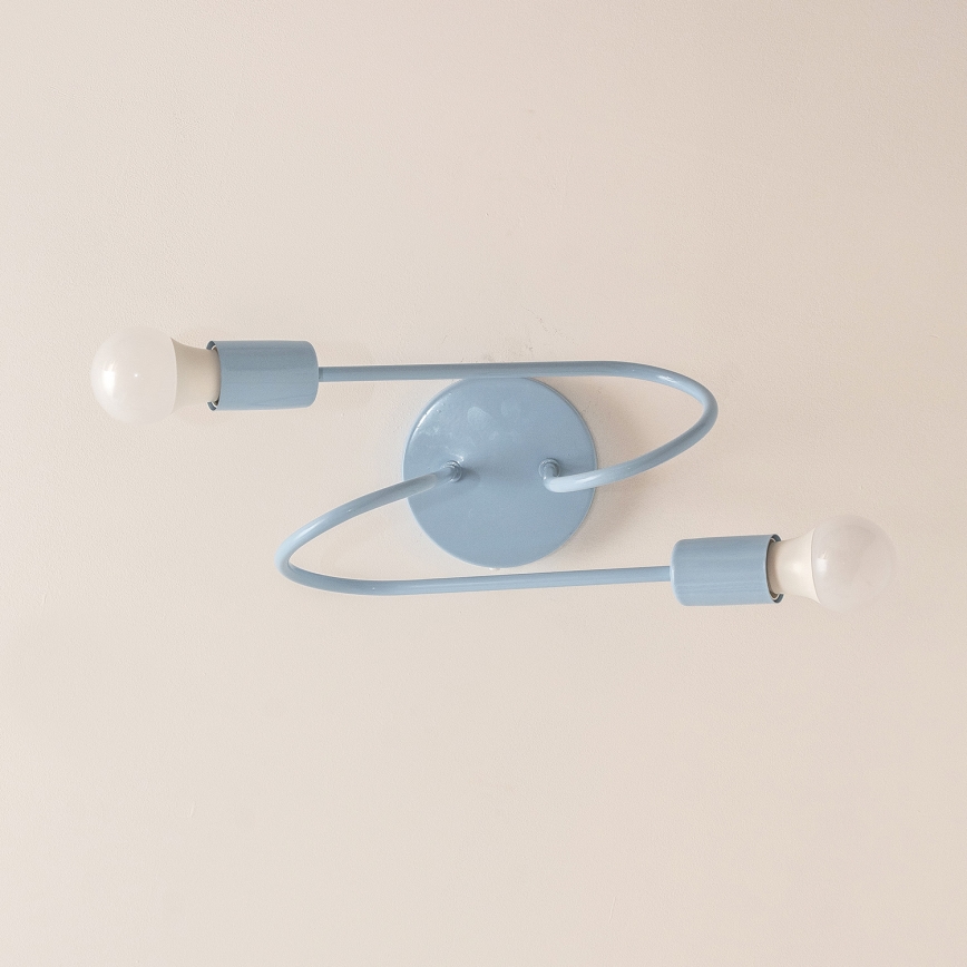 Candeeiro de tecto aparente OXFORD 2xE27/15W/230V, azul