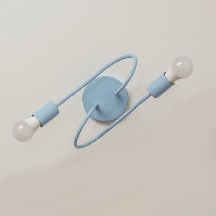 Candeeiro de tecto aparente OXFORD 2xE27/15W/230V, azul
