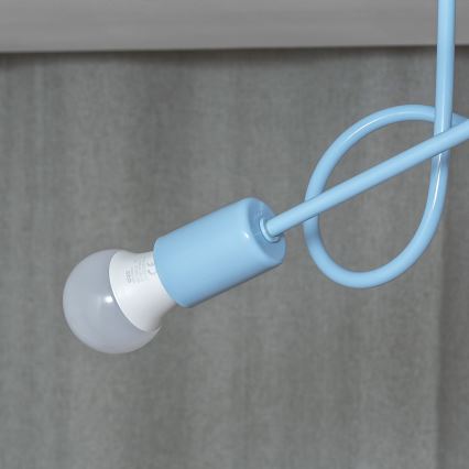 Candeeiro de tecto aparente OXFORD 2xE27/15W/230V, azul