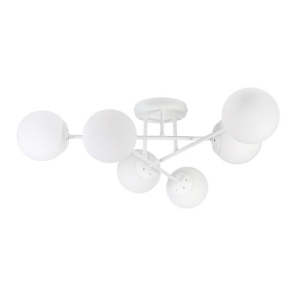Candeeiro de tecto aplicado MALENA 6xE14/5W/230V branco