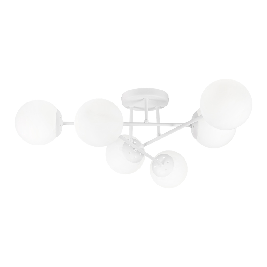 Candeeiro de tecto aplicado MALENA 6xE14/5W/230V branco