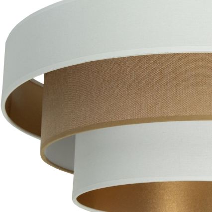 Candeeiro de tecto aplicado WENTA 1xE27/60W/230V Ø 50 cm branco/castanho