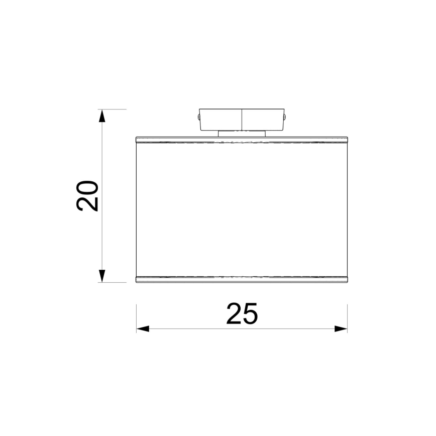 Candeeiro de tecto ARDEN, 1x E27/15W/230V, Ø 25 cm, bege