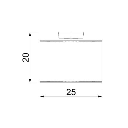Candeeiro de tecto ARDEN 1xE27/15W/230V diâmetro 25 cm verde