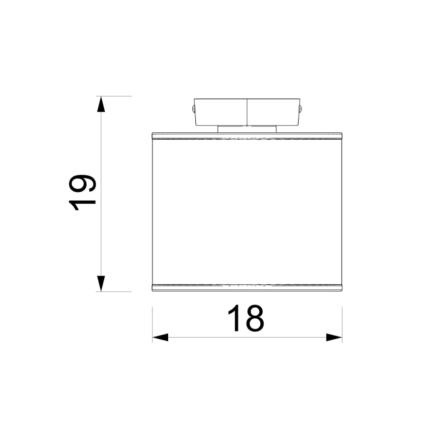 Candeeiro de tecto ARDEN 1xE27/15W/230V Ø 18 cm verde