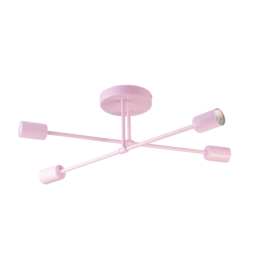 Candeeiro de tecto CAMBRIDGE 4xE27/15W/230V rosa