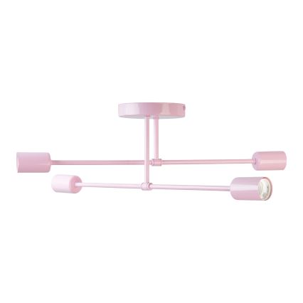 Candeeiro de tecto CAMBRIDGE 4xE27/15W/230V rosa