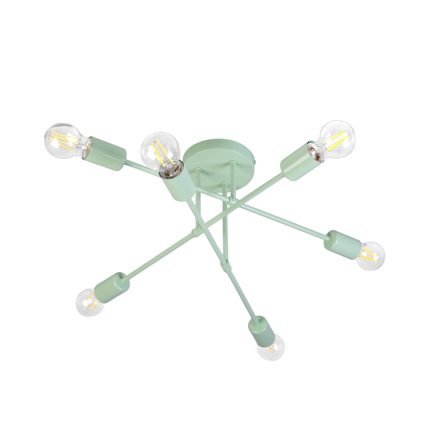 Candeeiro de tecto CAMBRIDGE 6xE27/15W/230V verde
