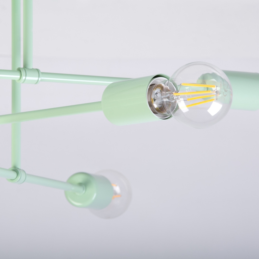 Candeeiro de tecto CAMBRIDGE 6xE27/15W/230V verde