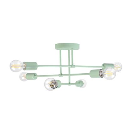 Candeeiro de tecto CAMBRIDGE 6xE27/15W/230V verde