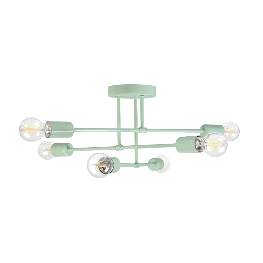 Candeeiro de tecto CAMBRIDGE 6xE27/15W/230V verde
