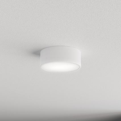 Candeeiro de tecto CLEO com sensor de movimento e crepuscular 1xE27/40W/230V Ø 20 cm branco