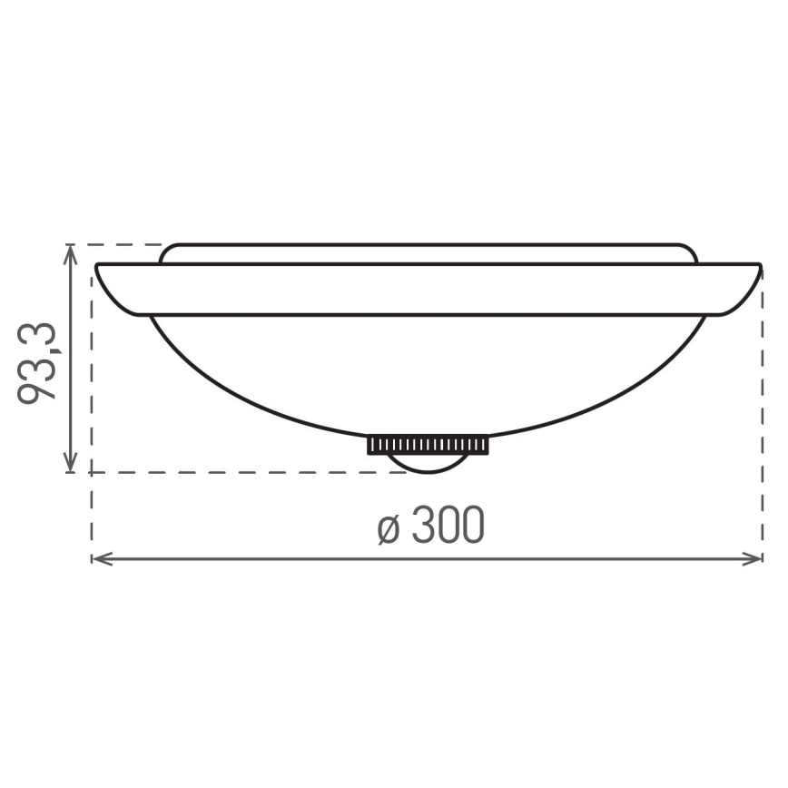 Luminária de teto MANA com sensor de movimento e crepuscular, 2xE27/40W/230V, diâmetro 30 cm, branca