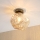 Candeeiro de tecto CRISTAL 1xE14/15W/230V latão/bege fumê