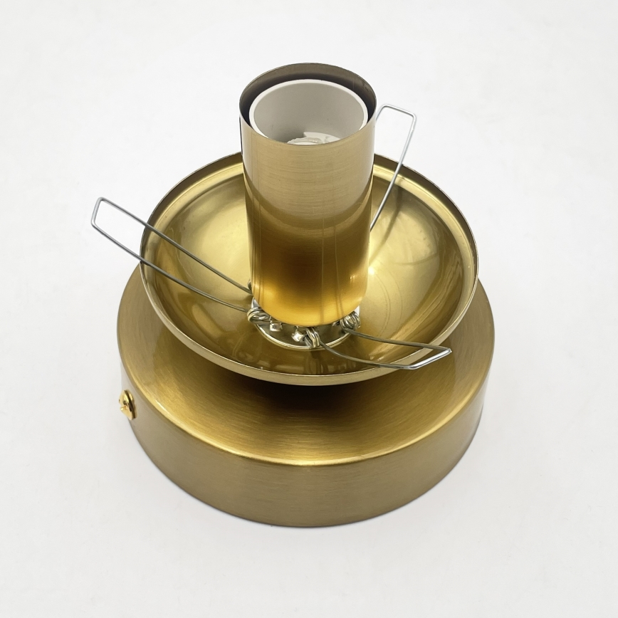 Candeeiro de tecto CRISTAL 1xE14/15W/230V latão/bege fumê