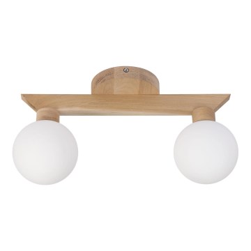 Candeeiro de tecto de montagem aparente ANTONIO 2xG9/5W/230V carvalho/branco