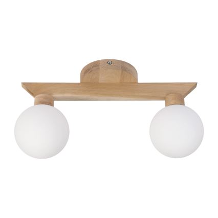 Candeeiro de tecto de montagem aparente ANTONIO 2xG9/5W/230V carvalho/branco