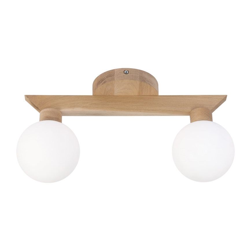 Candeeiro de tecto de montagem aparente ANTONIO 2xG9/5W/230V carvalho/branco