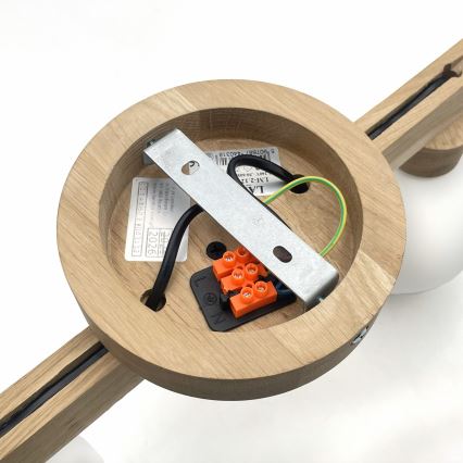 Candeeiro de tecto de montagem aparente ANTONIO 2xG9/5W/230V carvalho/branco