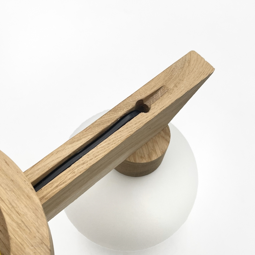 Candeeiro de tecto de montagem aparente ANTONIO 2xG9/5W/230V carvalho/branco