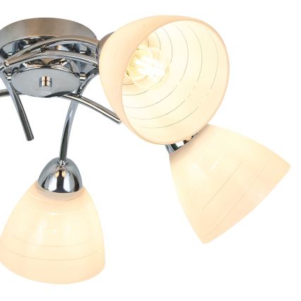 Candeeiro de tecto de sobrepor CLARA 5xE27/15W/230V cromado brilhante