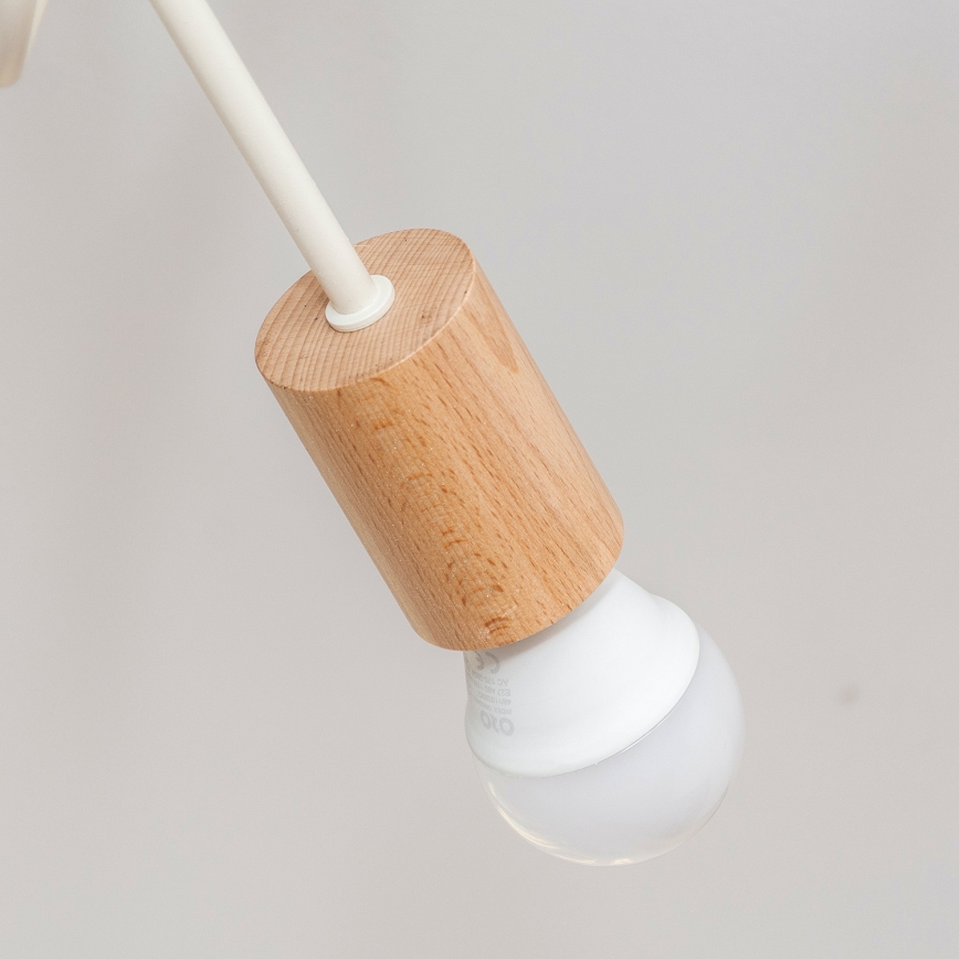 Candeeiro de tecto de superfície OXFORD 2xE27/15W/230V pinho/creme