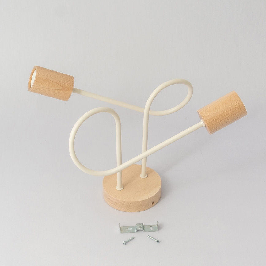 Candeeiro de tecto de superfície OXFORD 2xE27/15W/230V pinho/creme