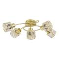 Candeeiro de tecto de superfície ZAHARA 5xE27/10W/230V dourado
