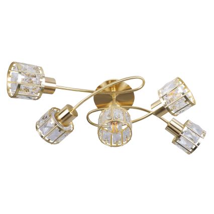 Candeeiro de tecto de superfície ZAHARA 5xE27/10W/230V dourado