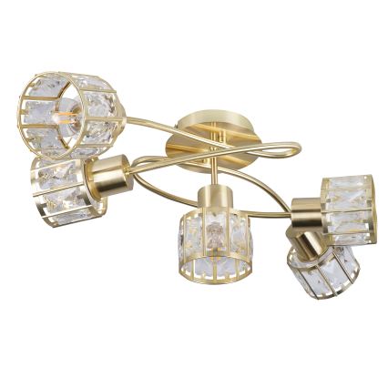 Candeeiro de tecto de superfície ZAHARA 5xE27/10W/230V dourado