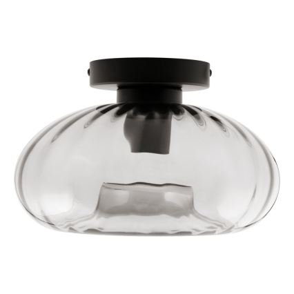 Osram - Luminária de teto DECOR SMOKE 1xE27/12W/230V Ø 28 cm preto/cinza fumê