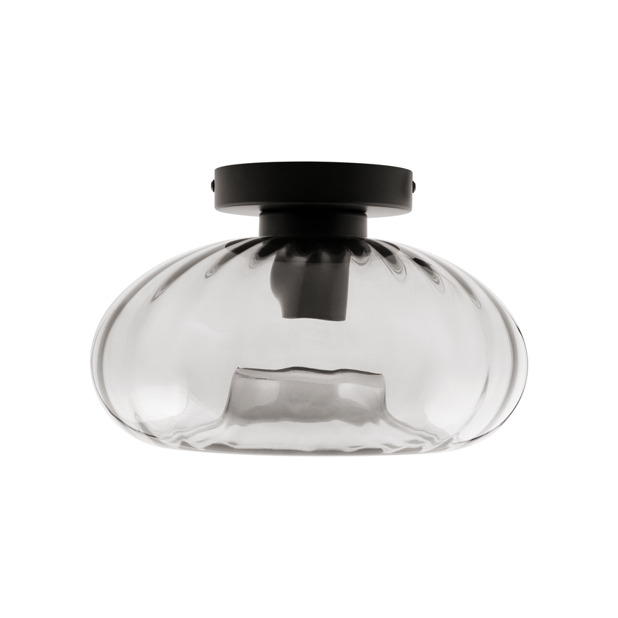 Osram - Luminária de teto DECOR SMOKE 1xE27/12W/230V Ø 28 cm preto/cinza fumê