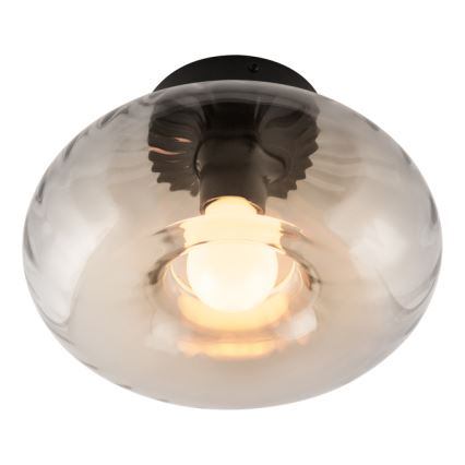 Osram - Luminária de teto DECOR SMOKE 1xE27/12W/230V Ø 28 cm preto/cinza fumê
