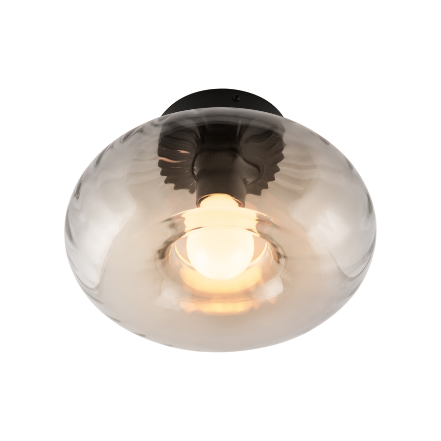 Osram - Luminária de teto DECOR SMOKE 1xE27/12W/230V Ø 28 cm preto/cinza fumê