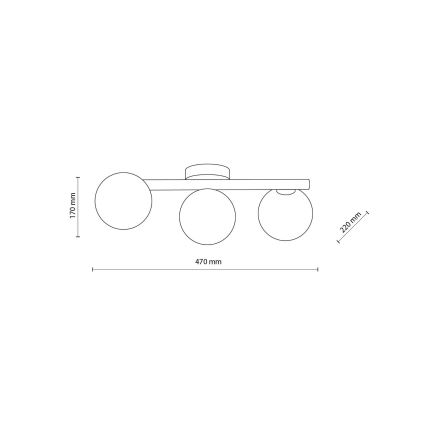 Candeeiro de tecto ELYON 3xG9/40W/230V pinho