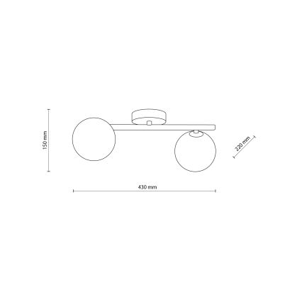 Candeeiro de tecto ELYON 5xG9/40W/230V preto