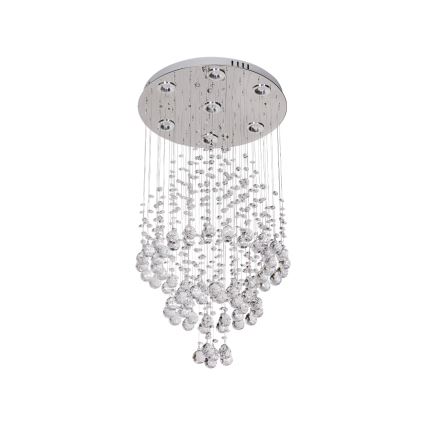 Luminária de teto de cristal LED NAURU LED/24W/230V Ø 40 cm cromado brilhante + comando remoto