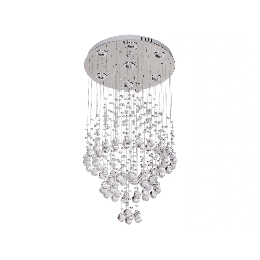 Luminária de teto de cristal LED NAURU LED/24W/230V Ø 40 cm cromado brilhante + comando remoto