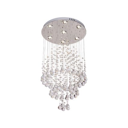 Luminária de teto de cristal LED NAURU LED/24W/230V Ø 40 cm cromado brilhante + comando remoto