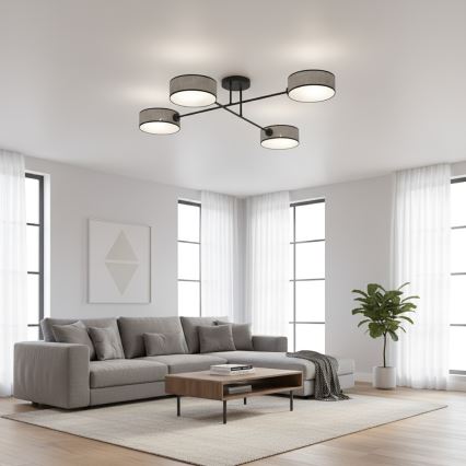 Candeeiro de tecto fixo MAGA 4xE14/10W/230V cinzento