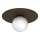 Candeeiro de tecto FLAT 1xE27/15W/230V 55x60 cm castanho